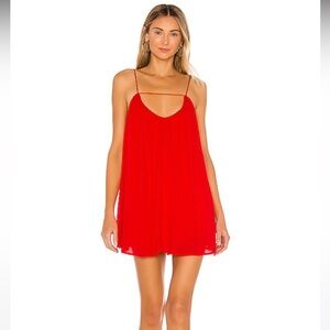 Superdown Sylvia Red Flowy Dress